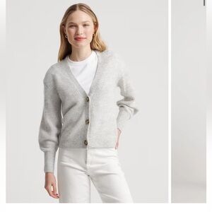 Quince Charcoal Baby Alpaca Cardigan limited time listing! Low price